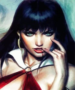 Aesthetic Vampirella paint by number