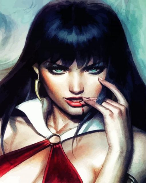 Aesthetic Vampirella paint by number