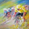 Aesthetic Abstract Cyclists paint by numbers