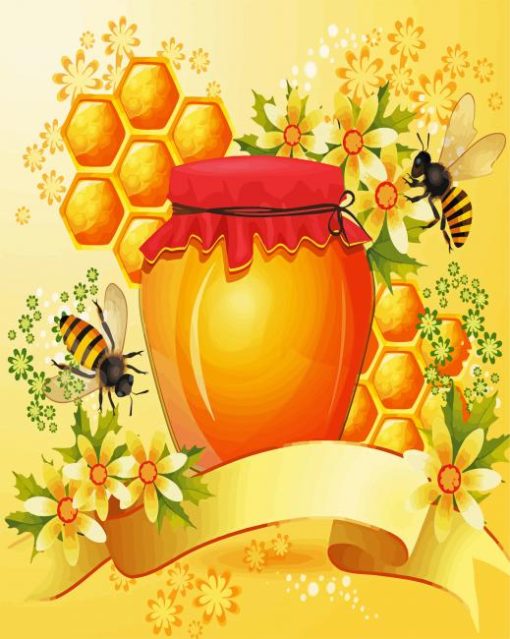 Aesthetic Bees And Honey paint by numbers