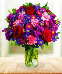 Aesthetic Colourful Bouquet paint by numbers