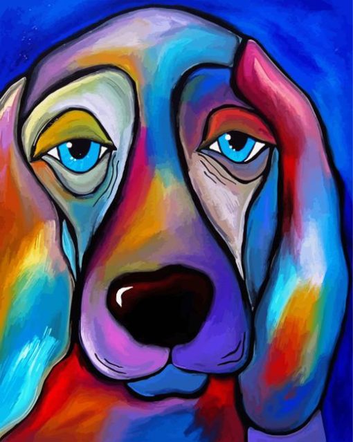 Aesthetic Colorful Dog paint by number