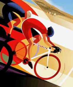 Aesthetic Cyclists Illustration paint by numbers