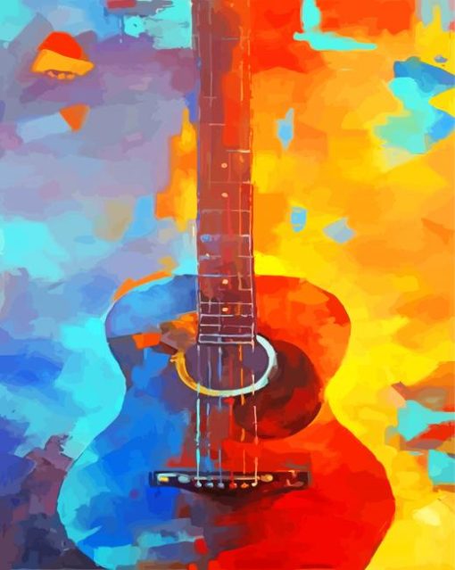 Aesthetic Instrument Music Guitar paint by numbers