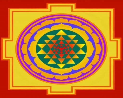 Aesthetic Yantra paint by number