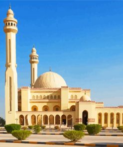 Al Fateh Grand Mosque In Bahrain paint by number