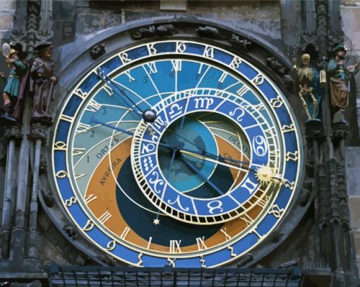 Astronomical Clock Prague Czech paint by numbers