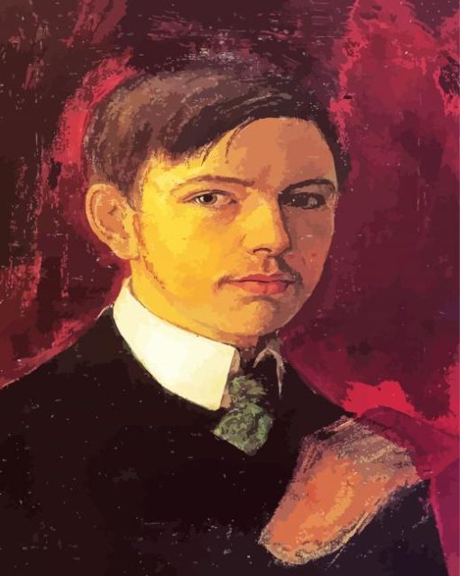 August Macke Self Portrait paint by numbers