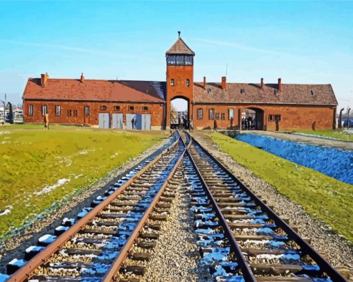 Auschwitz Poland paint by number