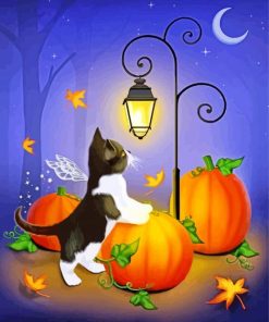 Autumn Cat paint by numbers