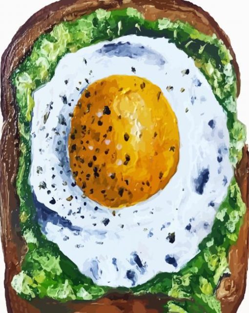 Avocado Toast paint by number