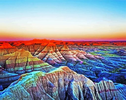 Badlands National Park paint by numbers