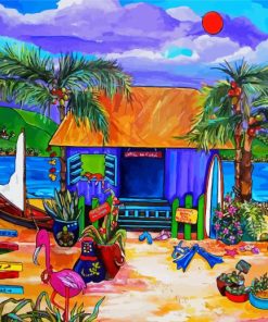 Beach Shack paint by numbers