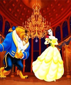 Beauty And The Beast In The Ballroom Art paint by numbers