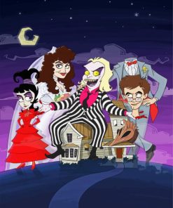 Beetlejuice Family paint by number