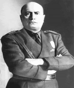 Benito Mussolini Black And White paint by number