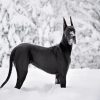 Black Great Dane In Snow paint by numbers