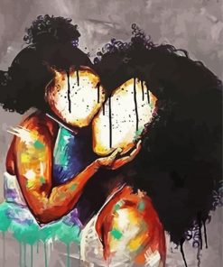 Black Mother And Daughter paint by numbers