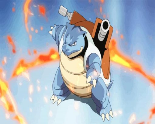 Blastoise Pokemon paint by number