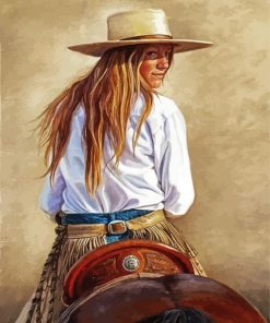 Blonde Cowgirl paint by numbers