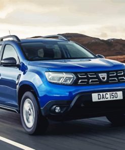 Blue Dacia Duster paint by numbers