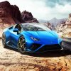 Blue Lamborghini Huracan Car paint by numbers