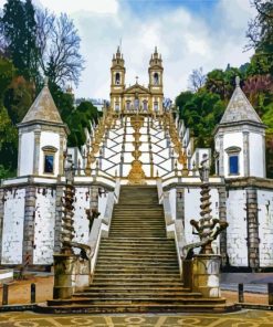 Bom Jesus Do Monte Braga paint by numbers