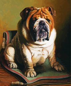 Brown Bulldog paint by numbers