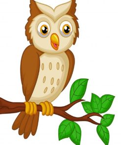 Brown owl paint by number