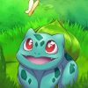 Bullbasaur And Butterfly paint by numbers