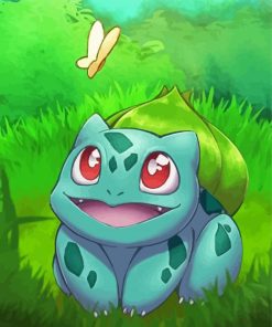 Bullbasaur And Butterfly paint by numbers