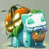 Bullbasaur Celebrating The Halloween paint by numbers