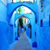 Chefchaouen Arch Streets paint by numbers