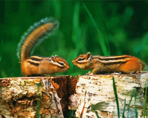 Chipmunks Animals paint by number