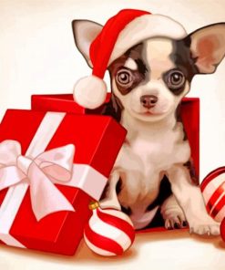 Christmas Dog paint by number