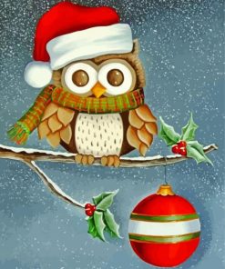 Christmas Owl paint by numbers