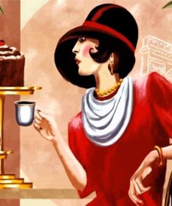 Classy Deco Lady paint by numbers