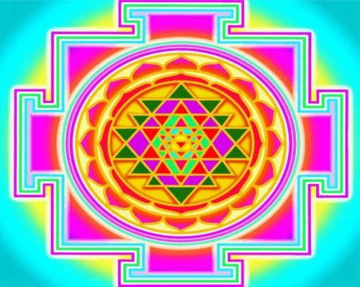 Colorful Yantras Art paint by number