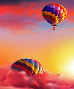 Colourful Airballoons paint by numbers