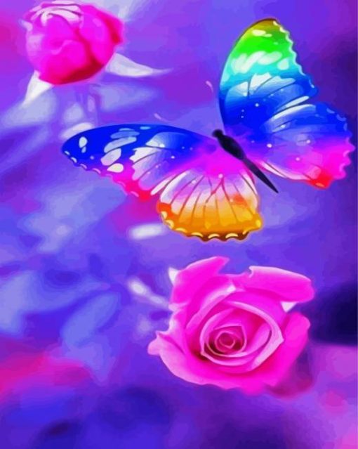 Colorful Butterfly paint by number