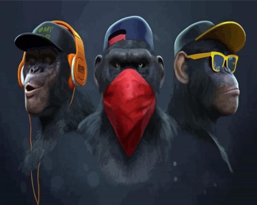 Cool Monkeys paint by number