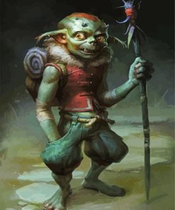 Creepy Monster Goblin paint by numbers