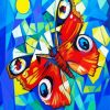 Cubism Butterfly paint by numbers