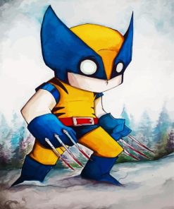 Cute Baby Super Hero paint by numbers