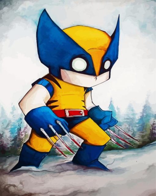 Cute Baby Super Hero paint by numbers