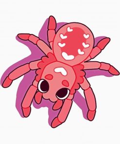 Cute Pink Spider paint by numbers