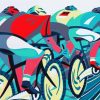 Cyclists Illustration paint by numbers