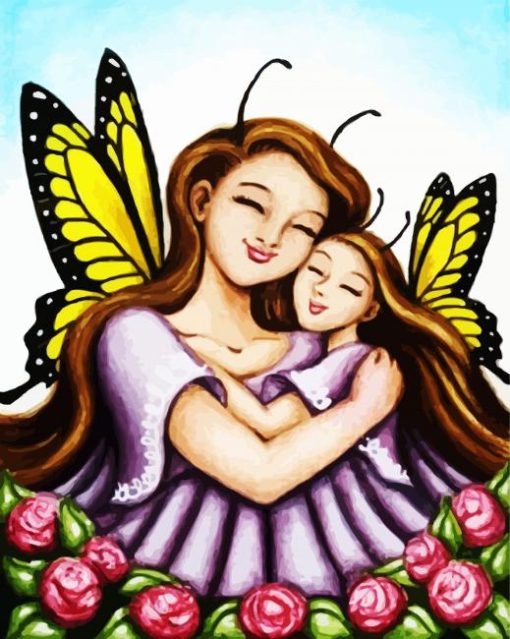 Fairy Mother And Daughter paint by numbers