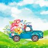 Floral Car paint by numbers