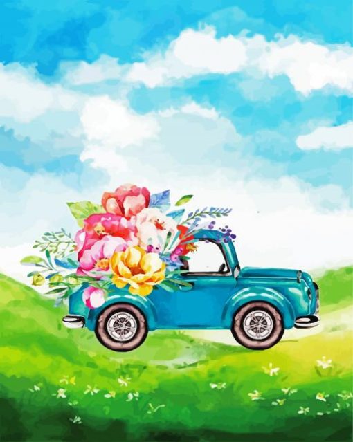 Floral Car paint by numbers